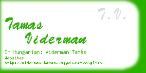 tamas viderman business card
